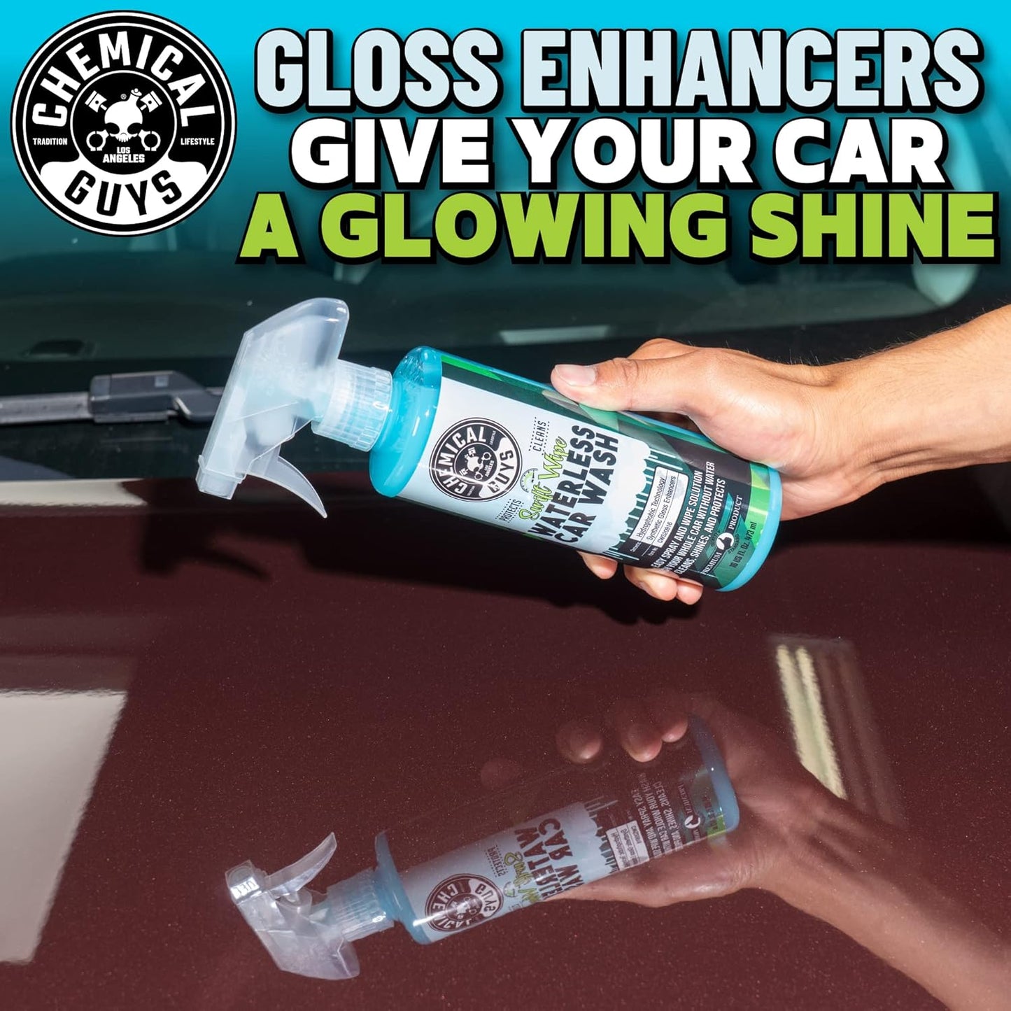 Chemical Guys Swift Wipe Sprayable Waterless Car Wash Spray - Spray and Wipe to Safely Clean and Shine Cars, Trucks, Motorcycles, RV &