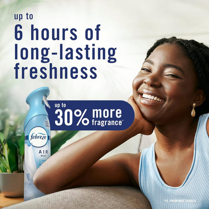 Febreze Air Mist, Air Freshener Spray, Odor Fighting Room Spray, Deodorizer for Home Bathroom Kitchen Office Apartment Dorm Room