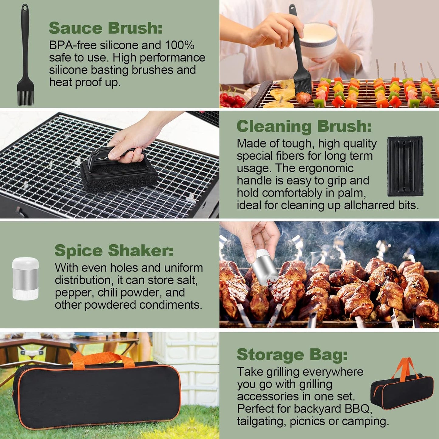 35PCS Griddle Accessories Kit, Flat Top Grill Accessories Set for Blackstone and Camp Chef, Grill Spatula Set with Enlarged Spatulas, Basting