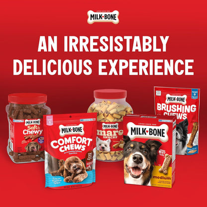 Milk-Bone Flavor Snacks Minis Dog Biscuits, Flavored Crunchy Dog Treats, 36 Oz. Canister