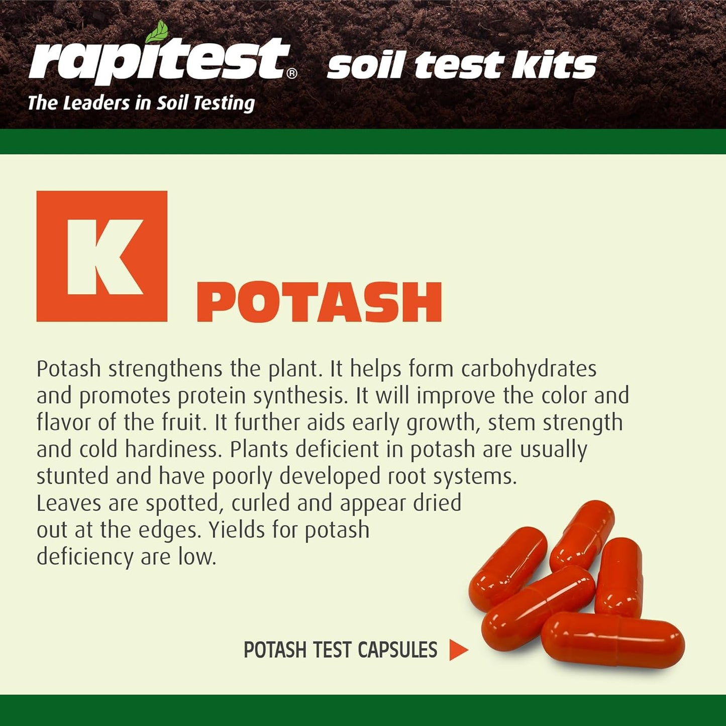 Rapitest Soil Test Kit for Gardens, Vegetables, Flowers and Lawns. USA designed and assembled soil tester