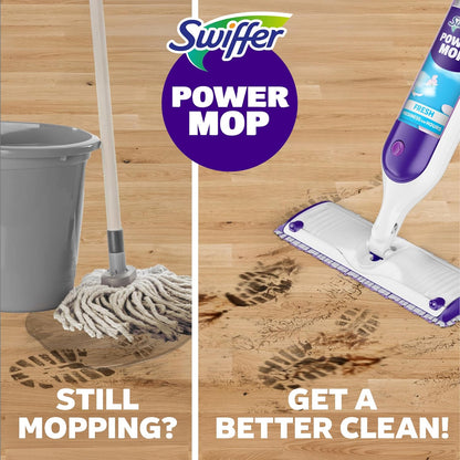 Swiffer PowerMop Multi-Surface Mop Kit for Floor Cleaning, Fresh Scent, Mopping Kit Includes PowerMop, 2 Mopping Pad