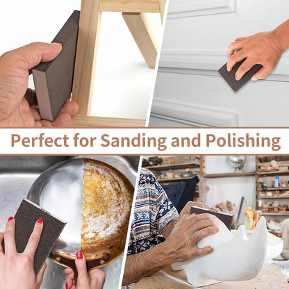 8 Pack Sanding Sponge, Sanding Blocks 60/80/120/220 Grit Assortment, Sand Paper for Wood Furniture, Sander