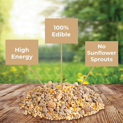 Kaytee Wild Bird (No Mess or Waste Free) Food Seed Blend For Blue Jays, Woodpeckers, Juncos, Cardinals, Grosbeaks, Sparrows, and Finches, 10