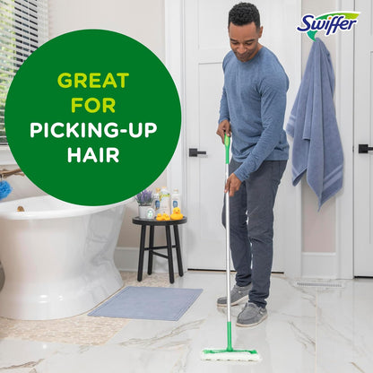 Swiffer Sweep + Mop, Dry Pads Refill, Floor Cleaner for Dirt, Dust, Hair, Cleaning Cloths for Mopping Home, Bathroom, Kitchen, Dust Mop, Floor