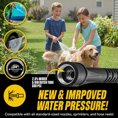 BIONIC STEEL 100 Ft Metal Garden Hose with Sprayer