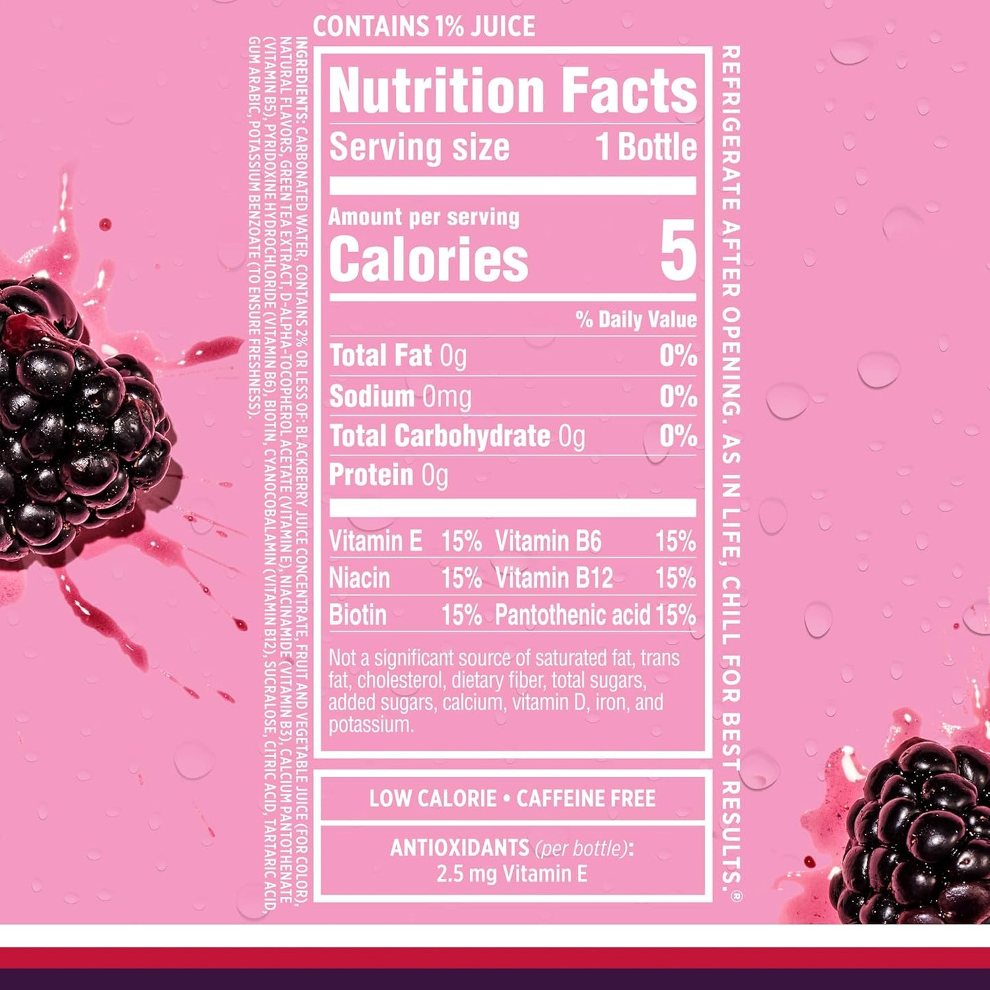 Sparkling Ice, Black Raspberry Sparkling Water, Zero Sugar Flavored Water, with Vitamins and Antioxidants, Low Calorie Beverage, 17 fl oz Bottles (2)