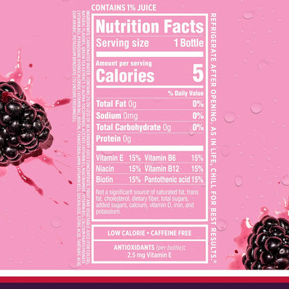 Sparkling Ice, Black Raspberry Sparkling Water, Zero Sugar Flavored Water, with Vitamins and Antioxidants, Low Calorie Beverage, 17 fl oz Bottles (2)