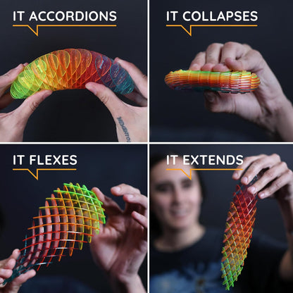 Morf Fidget Worm Toy - Flexible 3D Sensory Slug Figgy Toy for Kids, Teens, and Adults Stretchy, Quiet, Stress and Anxiety Relief, Focus - For