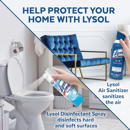 Lysol Bundle containing x2 Lysol Disinfectant Spray for Hard and Soft Surfaces, Crisp Linen, 19 Fl. Oz + Lysol Air Sanitizer