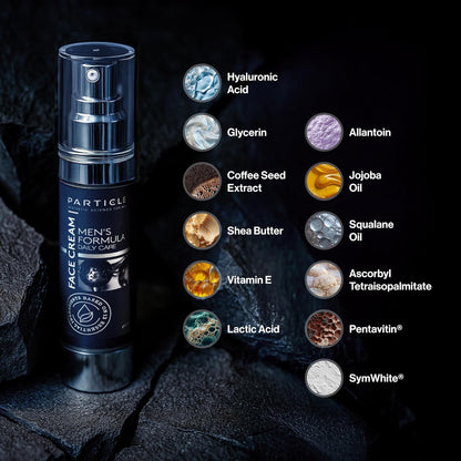 Particle 6-in-1 Face Cream for Men, Mens Daily Hydrating Moisturizer with Vitamin C, Jojoba Oil, Vitamin E & Hyaluronic Acid, Skin Care