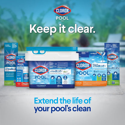 Clorox Pool&Spa Shock XTRABLUE Plus, Kills Bacteria & Algae in Swimming Pools, Swim-Ready in 15 Minutes, (12-Pack), Granular