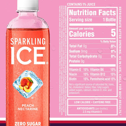 Sparkling Ice Purple Variety Pack, Flavored Water, Zero Sugar, with Vitamins and Antioxidants, 17 fl oz, 12 count (Black Raspberry, Cherry