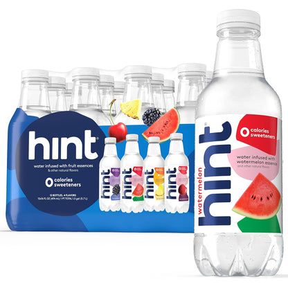 Hint Infused Bottled, Best Sellers Variety Pack - Sugar Free Flavored with Zero Calories, Natural
