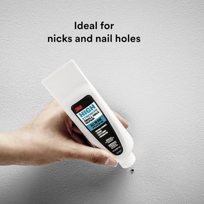 3M Small Hole Repair High Strength, All in One Applicator Tool, 1-Pack, Quick and Easy Repair for Nicks and Nail Holes, Includes Putty Knife