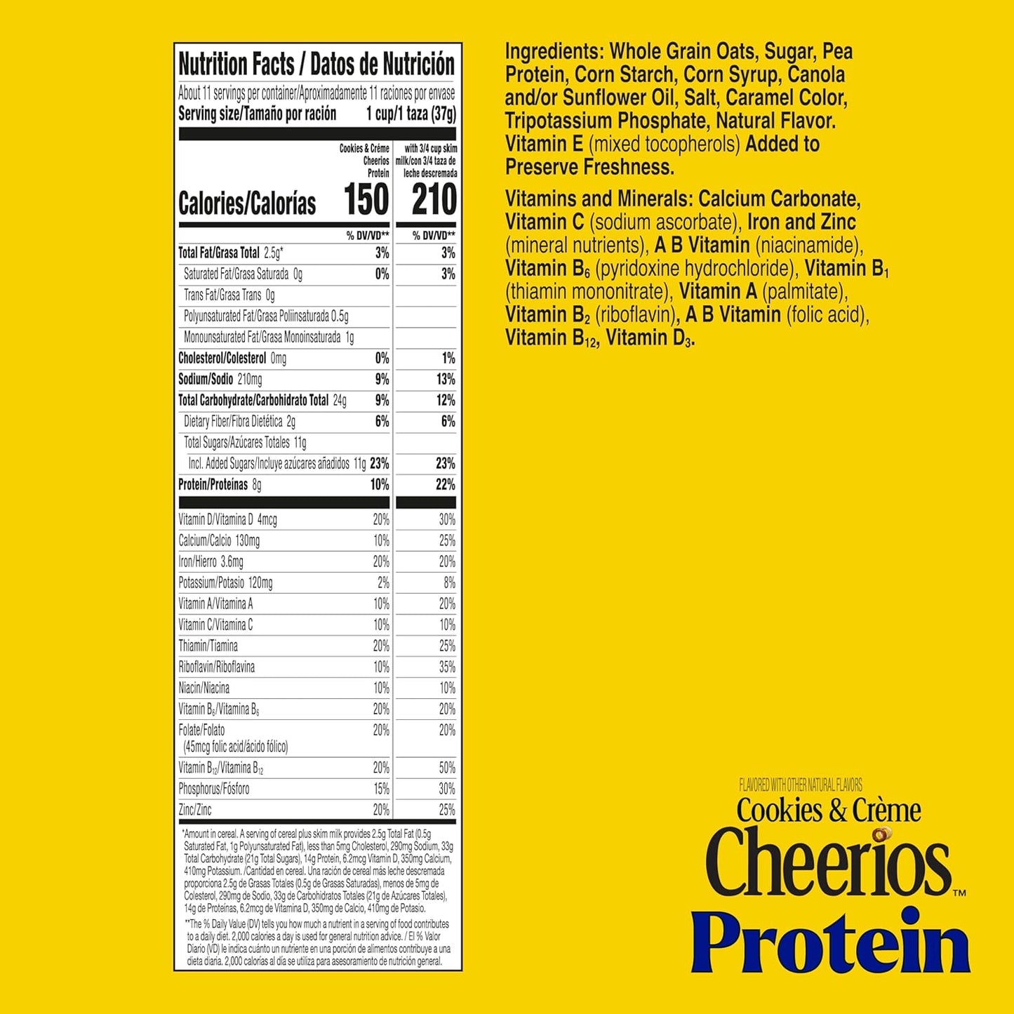 Cheerios Protein Cereal, Cookies and Crme, 8g Protein, Family Size, 15 oz