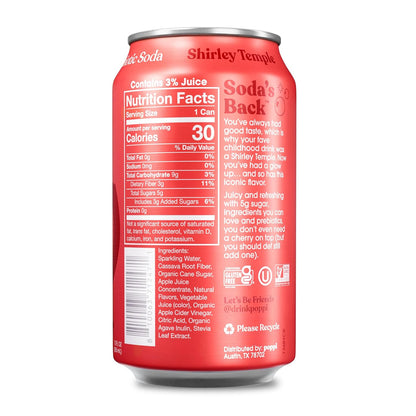 Poppi Sparkling Prebiotic Soda Beverage with Apple Cider Vinegar, Seltzer Water and Fruit Juice, Shirley Temple, 12 Fl Oz2