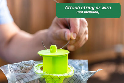 RESCUE! Outdoor Disposable Fly Trap Hanging Fly Catcher with Attractant Bait, Fly Bag for Patio