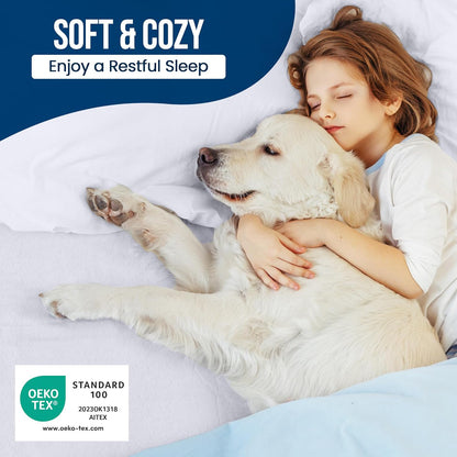 Twin Size Mattress Protector Waterproof, Premium 200 GSM Terry Mattress Cover, Soft & Breathable Bed