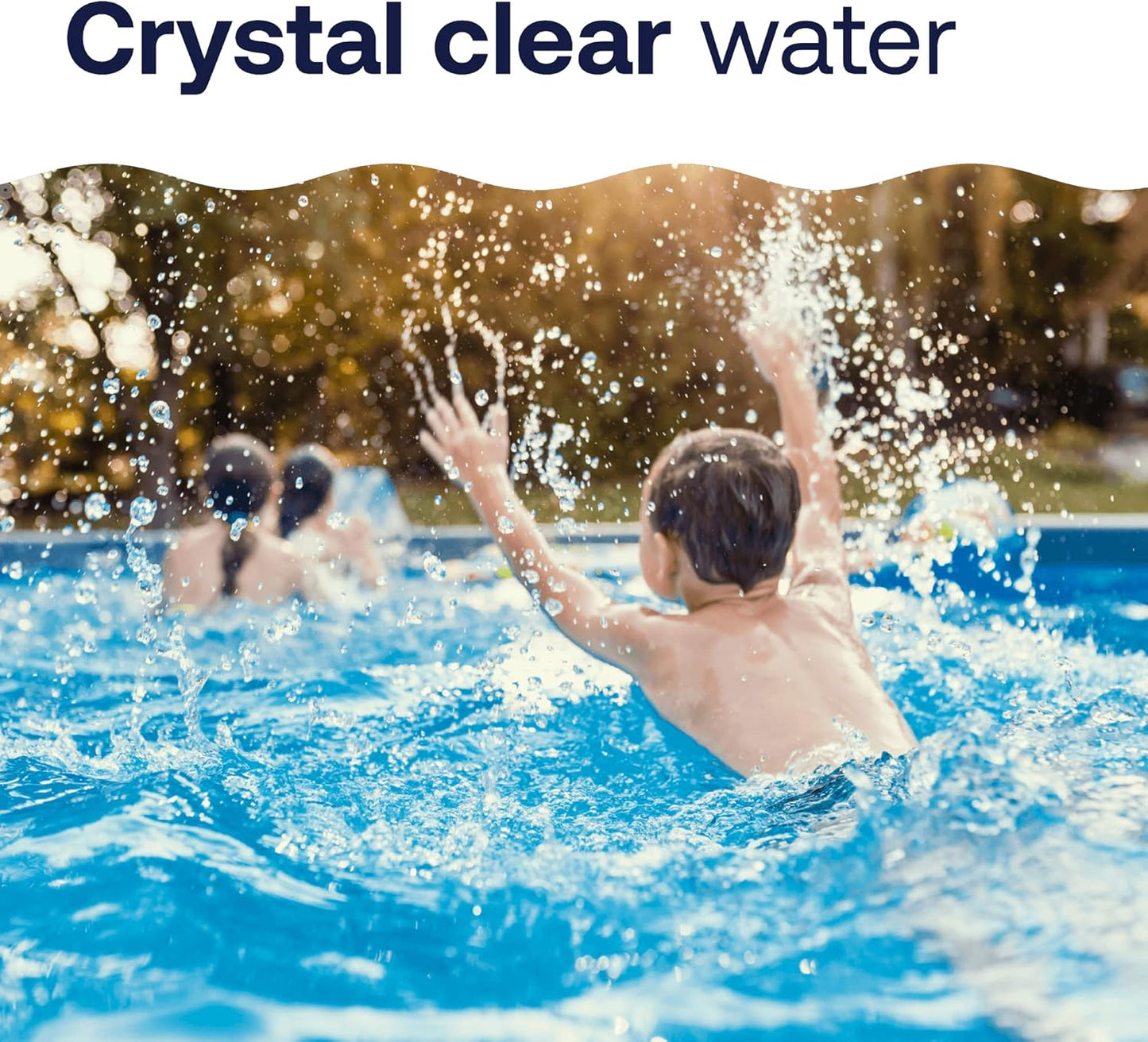 HTH 42049 Pool Care 1" Chlorine Tabs, Swimming Pool Sanitizer with Added Clarifier - Eliminates Bacteria & Algae, Makes Water Clean & Crystal