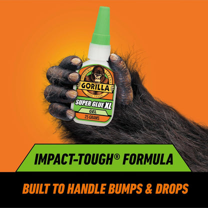Gorilla Super Glue Gel XL, Clear 25g - FastSetting, NoDrip Control for Precise AllPurpose Repairs