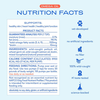 Native Pet Omega 3 Fish Oil for Dogs & Cats Wild Alaskan Salmon Oil for Dogs Skin and Coat, Supports