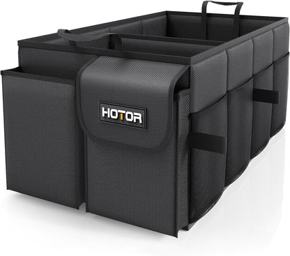 HOTOR Trunk Organizer - Car Organizer, Foldable Trunk organizer for SUVs & Sedans, Sturdy Car Organization for Car Accessories, Tools
