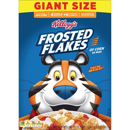 Kellogg's Frosted Flakes Breakfast Cereal, Fat Free, Giant Size, 28.5 oz