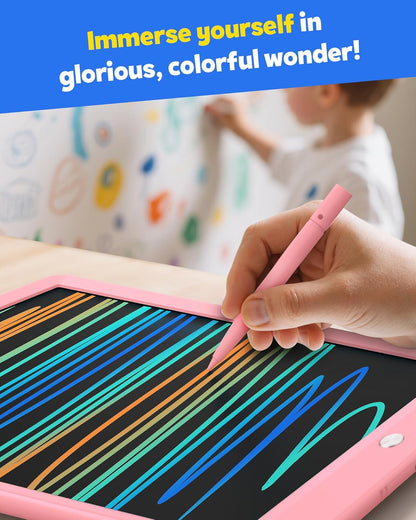 TEKFUN LCD Writing Tablet for Kids, 10-inch Coloring Drawing Pad, Mess Free Doodle Board, Easter Gifts for Girls and