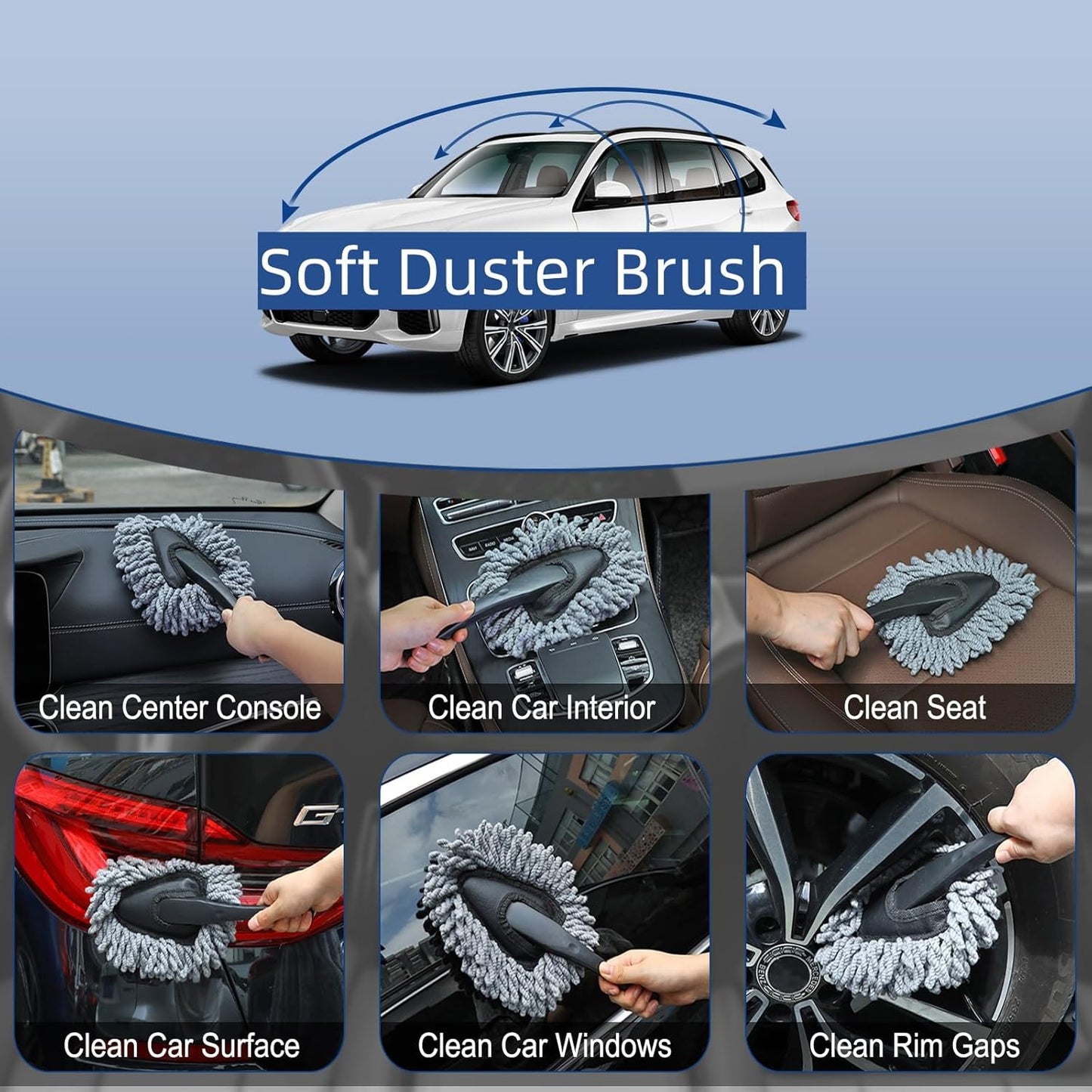 Fitosy Car Interior Duster Detail Brush Cleaning Gel