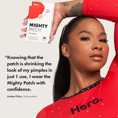 Mighty Patch Original Patch from Hero Cosmetics - Hydrocolloid Acne Pimple Patches for Face, Shrinking Zits & Whiteheads in 1