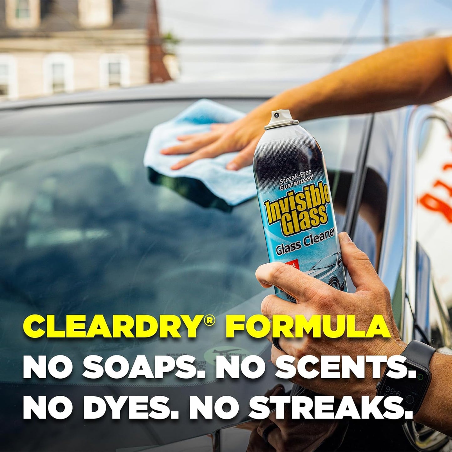 Invisible Glass 91164-2PK Premium Aerosol Glass Cleaner Spray for Car Windshields and Windows, Automotive and Home Window Cleaner