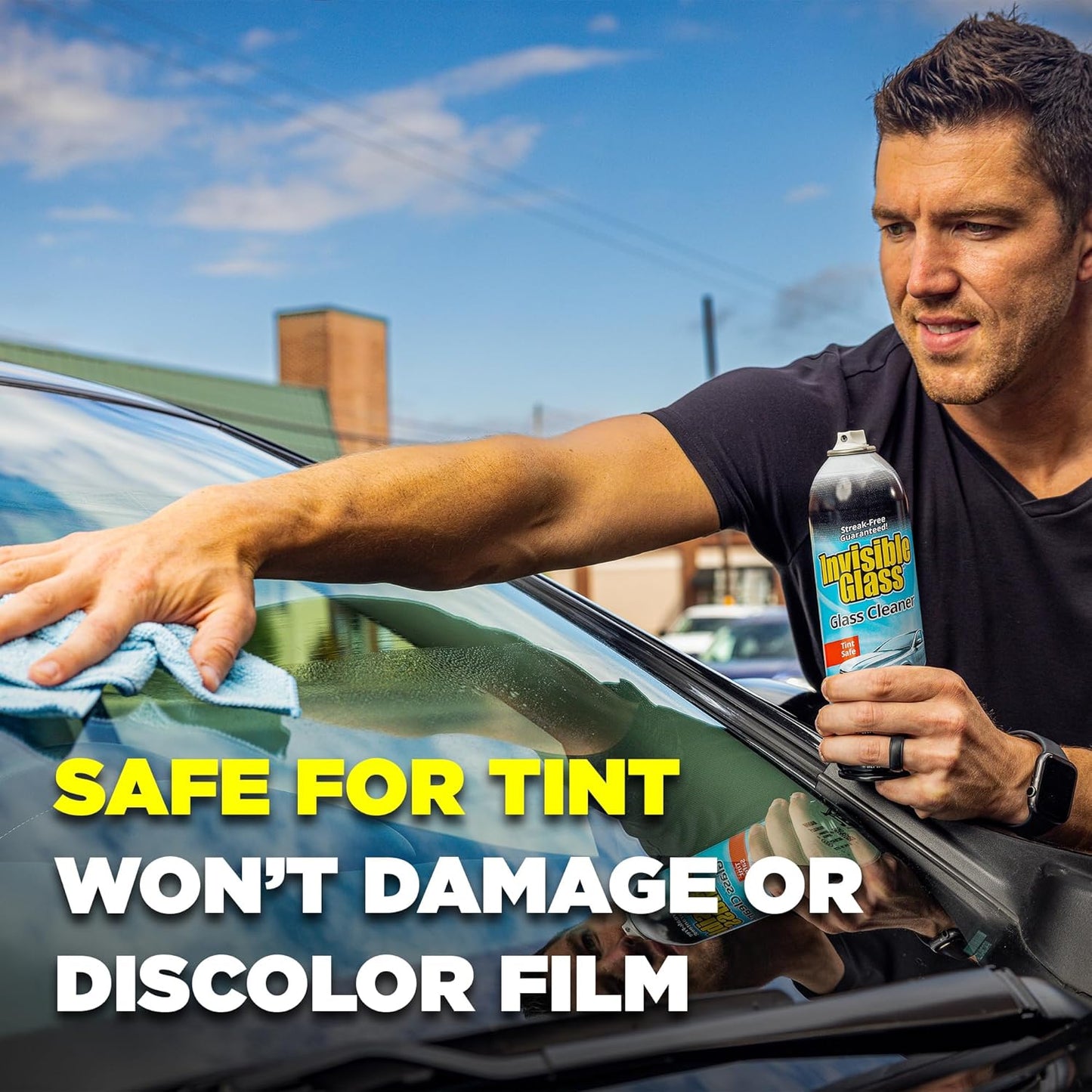 Invisible Glass 91164-2PK Premium Aerosol Glass Cleaner Spray for Car Windshields and Windows, Automotive and Home Window Cleaner