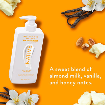 Native Moisturizing Body Wash Contains Naturally Derived Ingredients, For Women & Men, Sulfate, Paraben, & Dye Free Leaving Skin Soft and