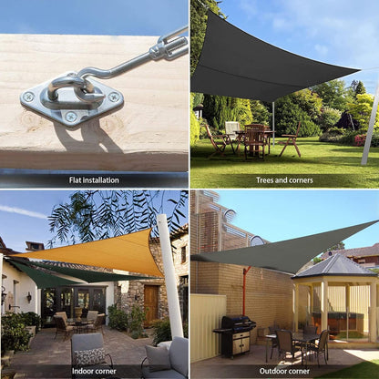 Sun Shade Sail Hardware Kit 6 Inch for Rectangle & Triangle Shade Sail