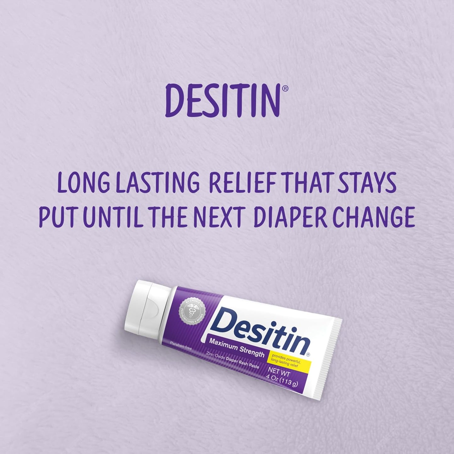 Desitin Maximum Strength Baby Diaper Rash Cream, 40% Zinc Oxide, Hypoallergenic No Added Parabens &