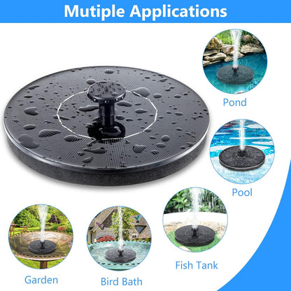 Mademax Solar Bird Bath Fountains, Upgrade 1.4W Solar Fountain Pump with 6
