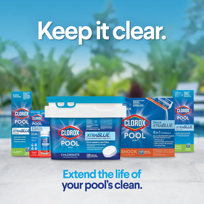Clorox Pool&Spa Shock Clear, for Crystal Clear Swimming Pool Water, Swim-ready in 15 minutes, Suitable for vinyl pools (6-Pack)