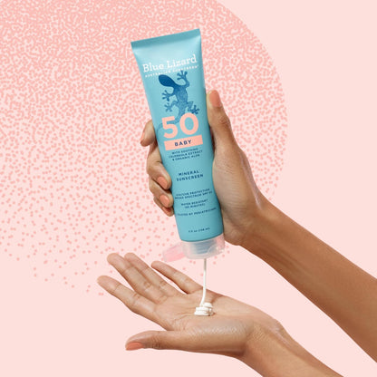 Blue Lizard BABY Mineral Sunscreen with Zinc Oxide, SPF 50+, Water Resistant, UVA/UVB Protection with Smart Cap Technology - Fragrance