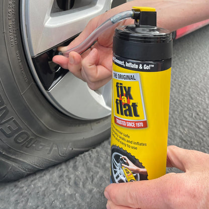 Fix-A-Flat S60420 Aerosol Emergency Flat Tire Repair and Inflator, for Standard Tires, Eco-Friendly Formula, Universal Fit for All Cars, 16 oz.