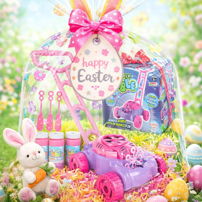 ArtCreativity Bubble Lawn Mower for Toddlers 1-3, Bubble Machine for 1-Year-Old Girl Gifts, Easter Basket Stuffers for