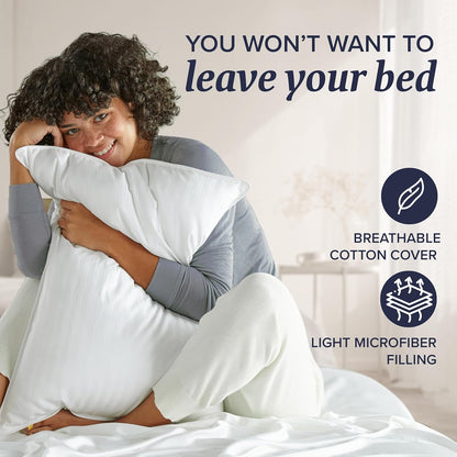 Beckham Hotel Collection Bed Pillows Standard/Queen Size Set of 2 - Original Soft Down Alternative Pillow for Sleeping - Soft Support for