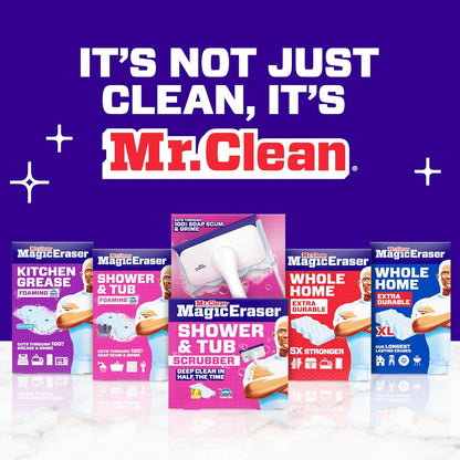 Mr. Clean Magic Eraser Sponge, All Purpose Cleaner, Cleaning Scrubber, Wall, Sneaker, Kitchen, Bathroom, Shower Cleaning Supplies, Melamine