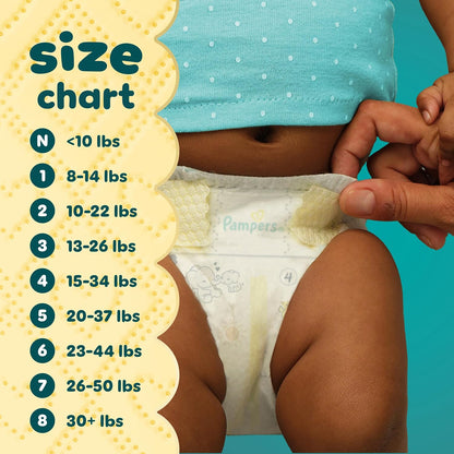 Pampers Swaddlers Diapers, Size 4 (15-34 lbs), 150 Count, Absorbent, Keeps Baby Dry and