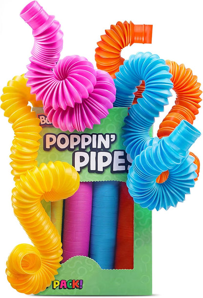 BUNMO Pop Tubes - Sensory Toys - Fidget Toys - Imaginative Play & Stimulating Creative Learning - Hours of Fun for Kids - Tons of Ways to Play -