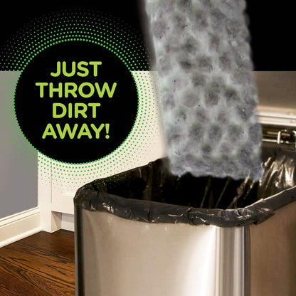 Sweep + Mop, Dry Pads Refill, Floor Cleaner for Dirt, Dust, Hair, Cleaning Cloths for Mopping Home, Bathroom