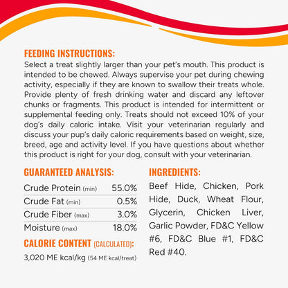 Good n Fun Triple Flavor Kabobs Chews for All Dogs, 24 Ounces, Treat Your Dog to Long-Lasting Chews Made from Beef Hide, Real Chicken, Pork