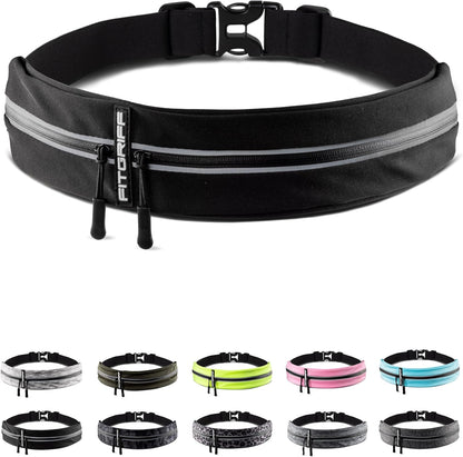 Fitgriff Running Belt for Men & Women - Secure Jogging Pouch for Phone, Keys & Essentials - For All Cell Phones