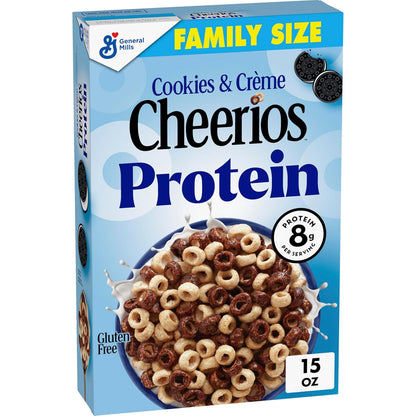 Cheerios Protein Cereal, Cookies and Crme, 8g Protein, Family Size, 15 oz