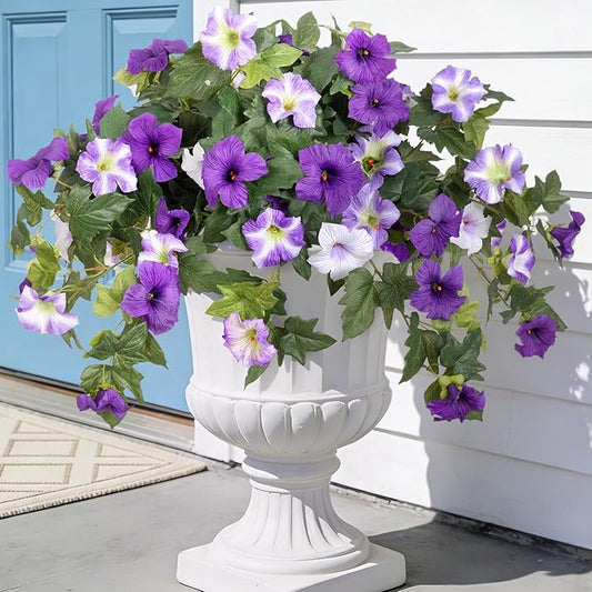 Ammyoo Artificial Fake Flowers Plants for Outdoor